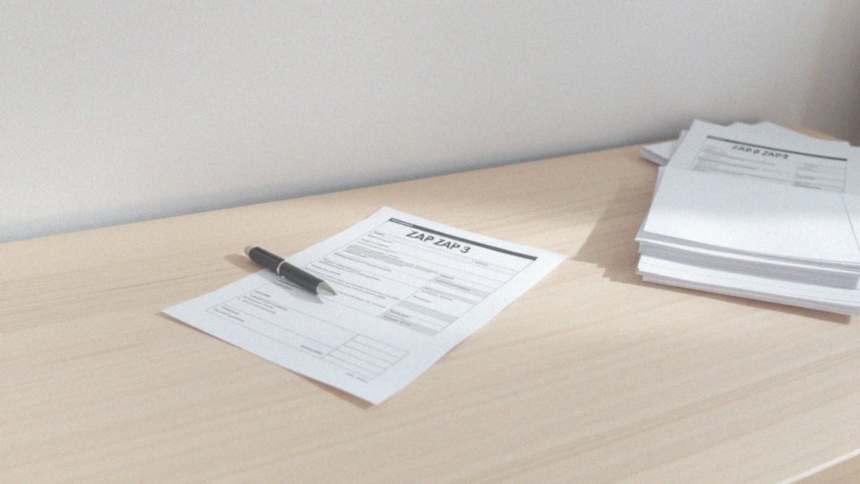 Jakie są wymagania dotyczące formularza ZAP-3?